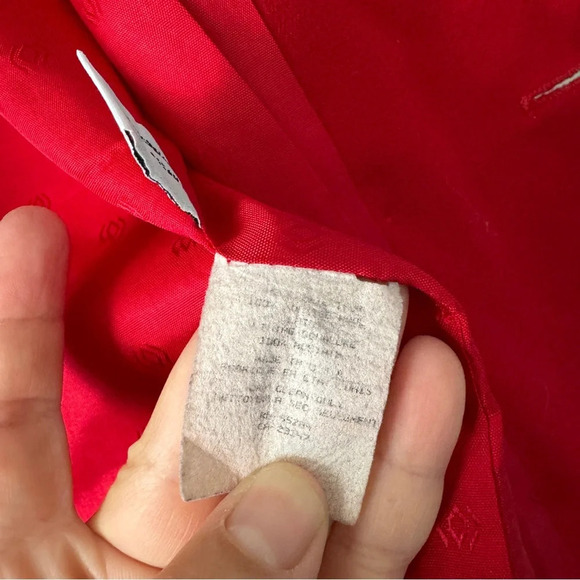 Vintage Talbot's double breasted red wool blazer gold buttons size 8P - Picture 7 of 14